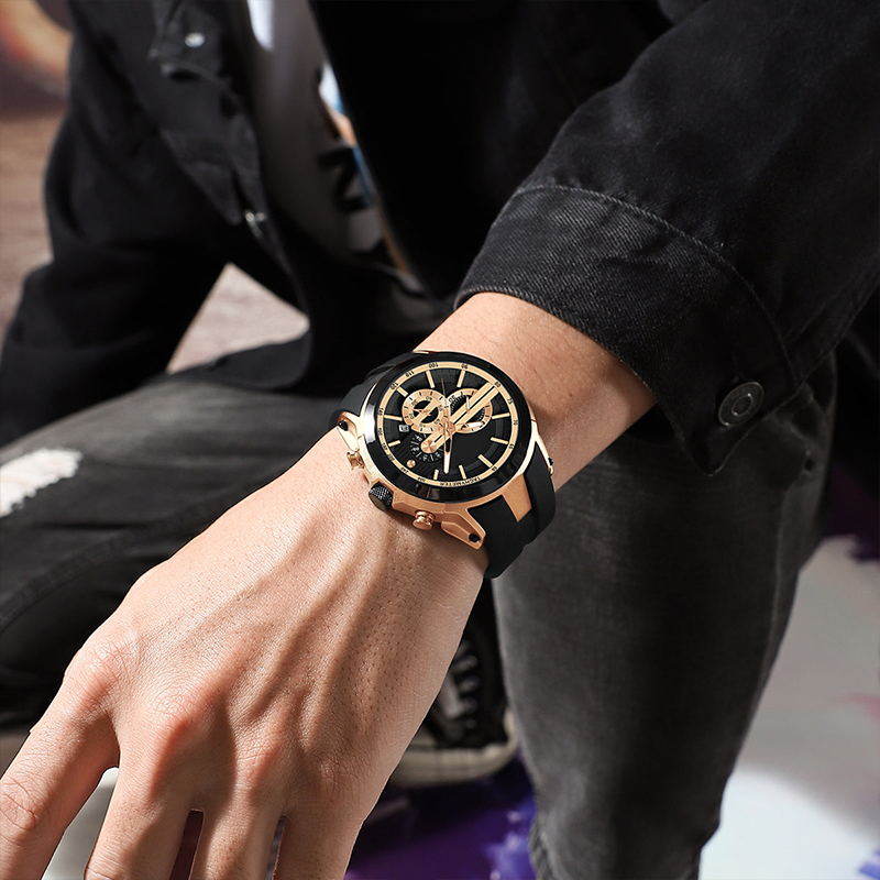 Hjemix | 💎Stilig sportsklokke med lysende display, silikonrem og vanntett design💎