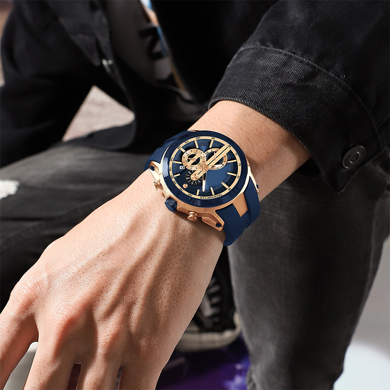 Hjemix | 💎Stilig sportsklokke med lysende display, silikonrem og vanntett design💎