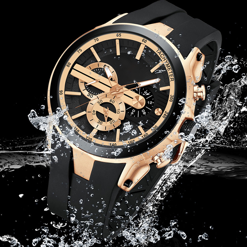 Hjemix | 💎Stilig sportsklokke med lysende display, silikonrem og vanntett design💎