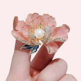 Hjemix | Elegant emaljert pionnål for kvinner