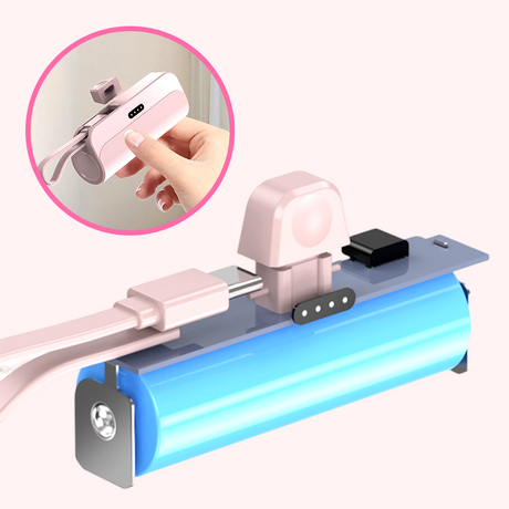 Hjemix | Bærbar Powerbank med Høy Kapasitet og Innebygde Kabler