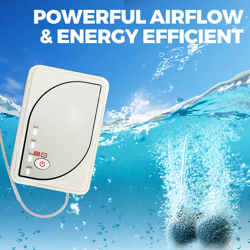 Hjemix | Støysvak og kraftig luftpumpe for akvarier med to moduser