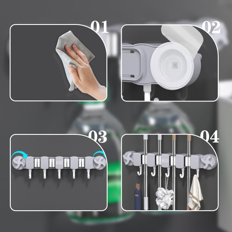 Hjemix | Borrefri sugekoppmoppholder til badet