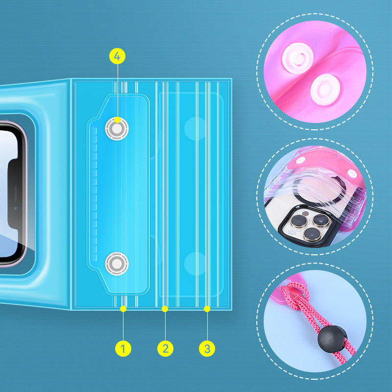 Hjemix | Flytende, vanntett telefonveske med trippel forsegling