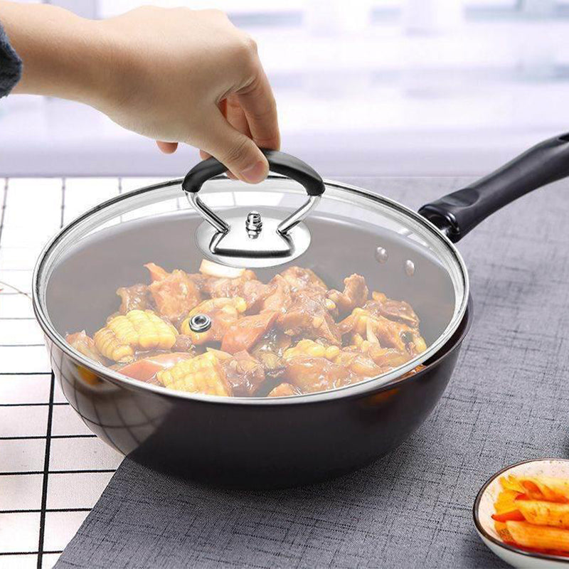 Hjemix | Silikongryteklokke med anti-sprutknott som holder håndtaket