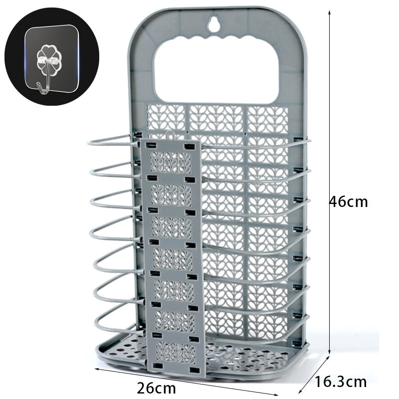 Hjemix | Sammenleggbar veggmontert skittentøyskurv