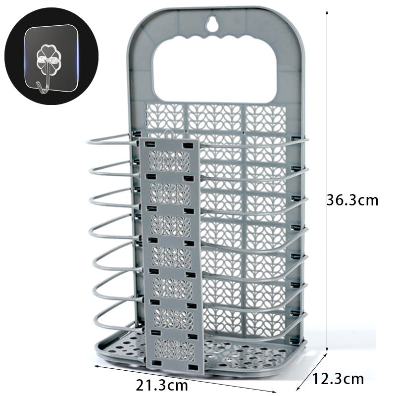Hjemix | Sammenleggbar veggmontert skittentøyskurv