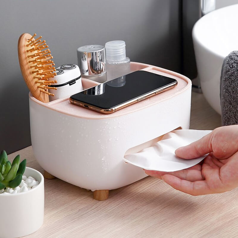 Hjemix | Multifunksjonell oppbevaringsboks for papir mobiltelefonholder