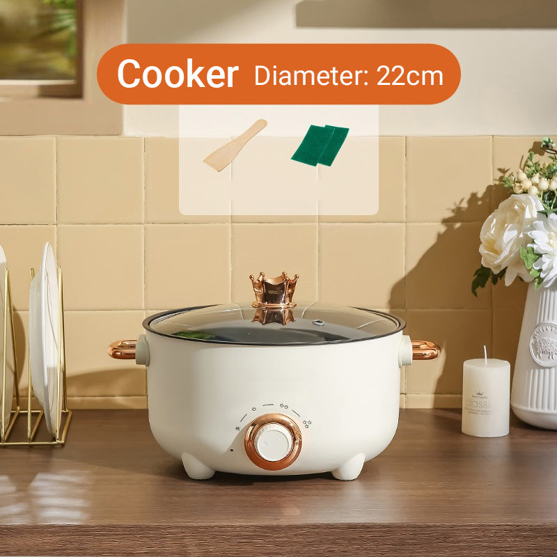 Hjemix | Multifunksjonell elektrisk non-stick komfyr med dampkoker