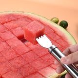 Hjemix | 2-i-1 vannmelon skjæremaskin og -gaffel i rustfritt stål