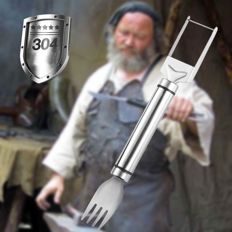 Hjemix | 2-i-1 vannmelon skjæremaskin og -gaffel i rustfritt stål