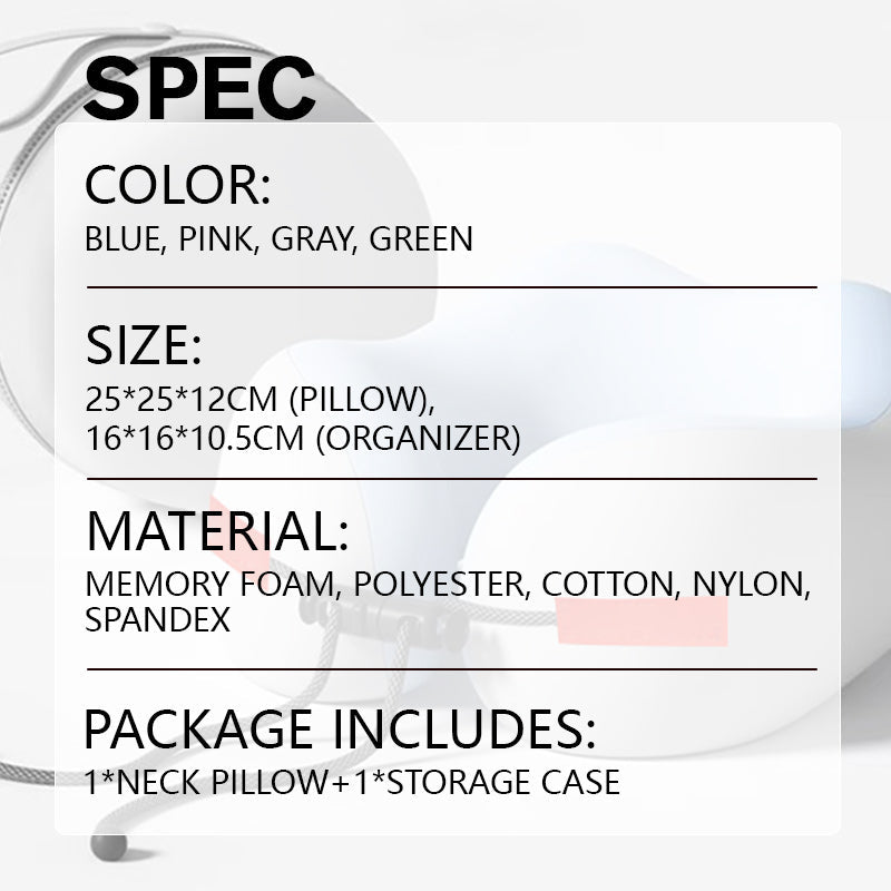 Hjemix | U-formet reise-nakkepute av minneskum