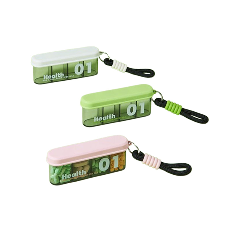 Hjemix | Bærbar, forseglede pilleboks med 4 rom