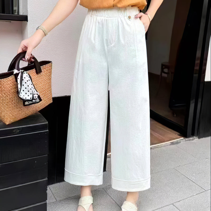 Hjemix | Bukser med høy midje og vide ben