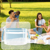 Hjemix | Utendørs gjennomsiktig sammenleggbar vaskebalje med håndtak