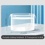 Hjemix | Utendørs gjennomsiktig sammenleggbar vaskebalje med håndtak