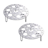 Hjemix | Sølvfarget dampkokerstativ i rustfritt stål med stativ for matlaging