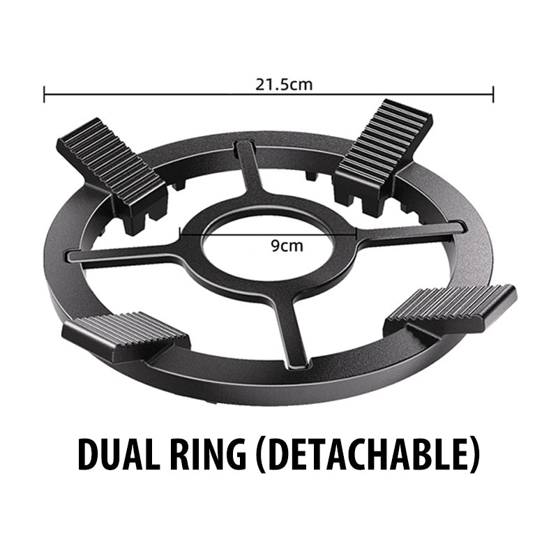 Hjemix | Universell gasskomfyrstativ med sklisikkert støttehylle