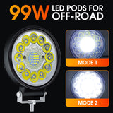Hjemix | 4-tommers 99W LED-pod for terrengkjøring
