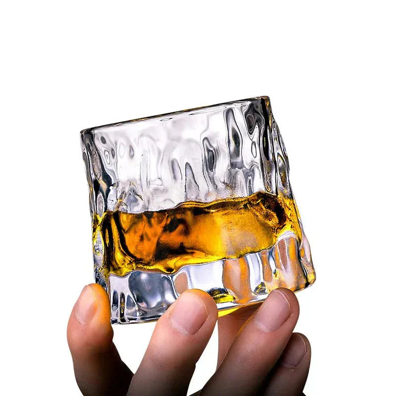 Hjemix | Teksturet Whisky Glass med Bølgeeffekt