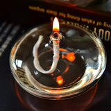 Hjemix | Gjennomsiktig Oljelampe Laget av Glass som Lysestake