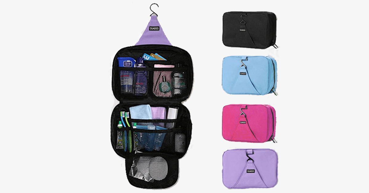 Hjemix | Kosmetikkpose Toalettsaker - Reisesekk Vanntett Kompakt Hengende Personlig Pleie Hygiene Bag