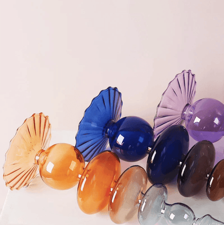 Hjemix | Tofarget Glass Klassisk Håndverkslysholder