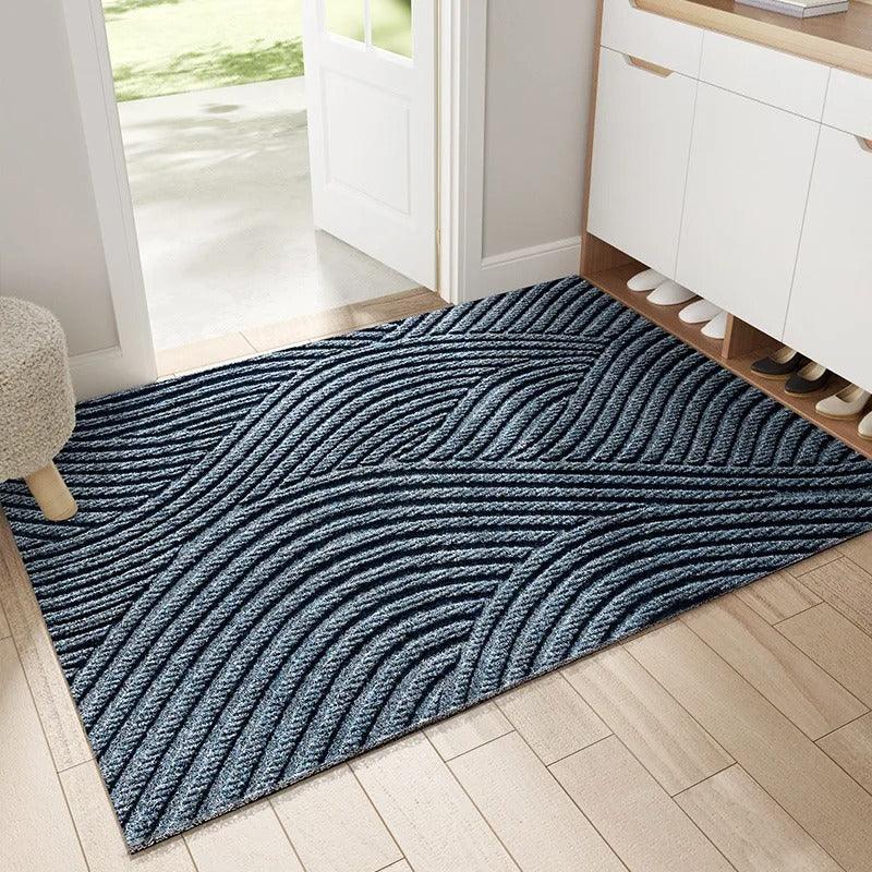 Hjemix | Moderne, nordisk stil PVC dørmatte │ Sklisikker dørmatte for inngangsområdet │ Sandfjernende fotmatte