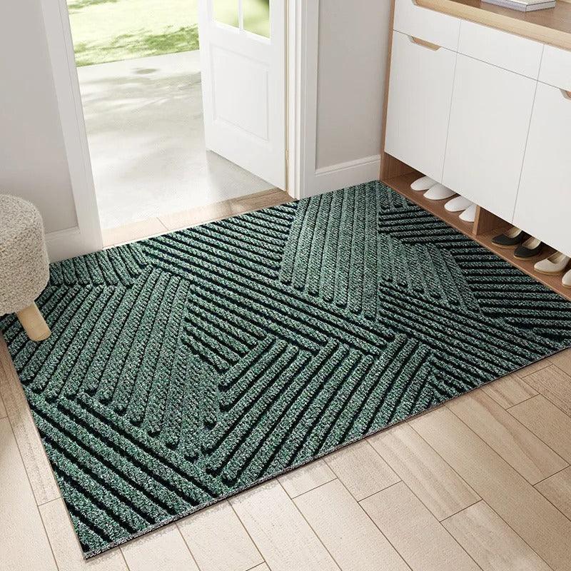 Hjemix | Moderne, nordisk stil PVC dørmatte │ Sklisikker dørmatte for inngangsområdet │ Sandfjernende fotmatte