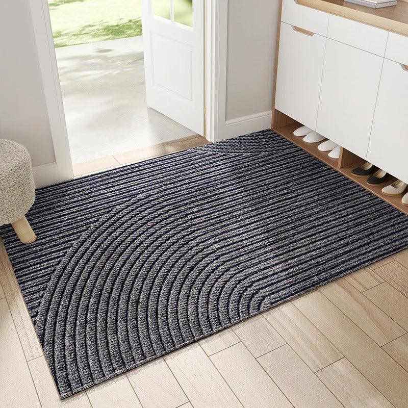 Hjemix | Moderne, nordisk stil PVC dørmatte │ Sklisikker dørmatte for inngangsområdet │ Sandfjernende fotmatte