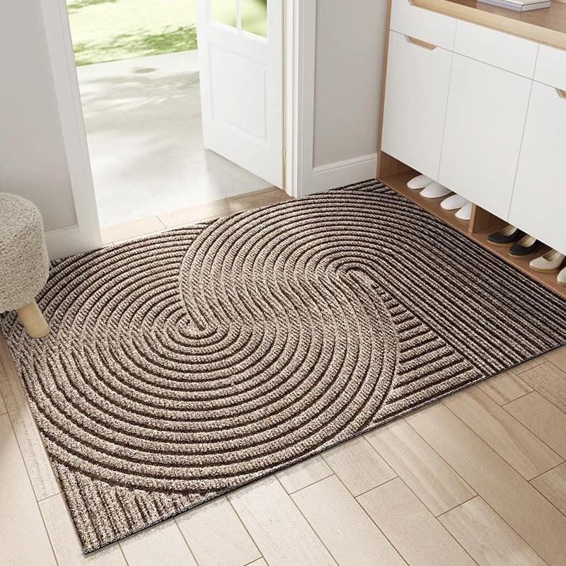 Hjemix | Moderne, nordisk stil PVC dørmatte │ Sklisikker dørmatte for inngangsområdet │ Sandfjernende fotmatte