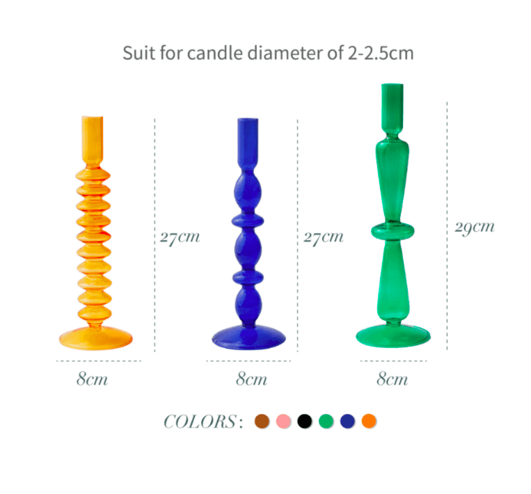 Hjemix | Vintage-Glass-Lysestake Candle Holder