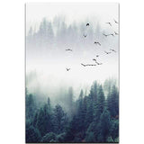 Hjemix | 3-delt Nordic Forest Landscape Veggkunst