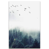 Hjemix | 3-delt Nordic Forest Landscape Veggkunst
