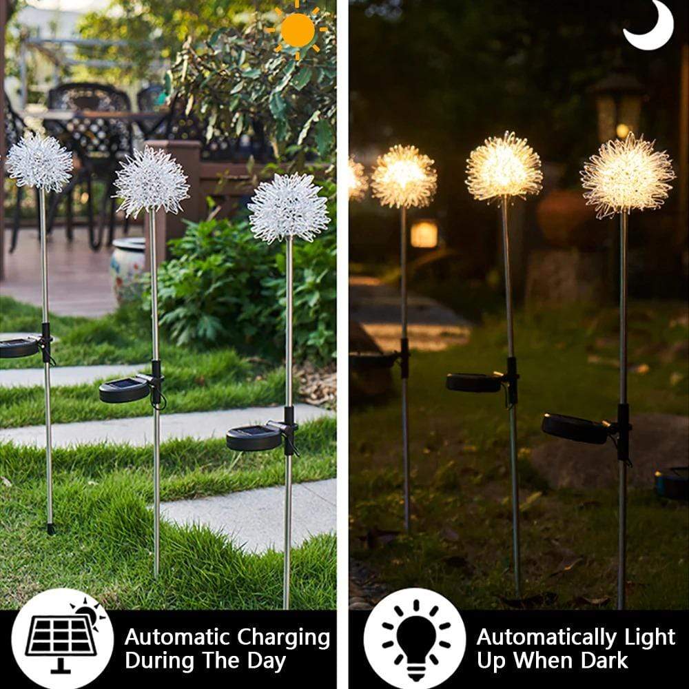 Hjemix | Dandelion Garden Lights, Solar Powered