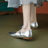 Hjemix | Fritidssko: Distinkte komfortable ballerinaer - Lær retro stil - TSS158