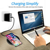 Hjemix | 30W Rask Trådløs Ladeplate | Premium USB C Ladekabel MagSafe Lader for Apple iPhone, Samsung & Android - Rask Trådløs Ladeplate