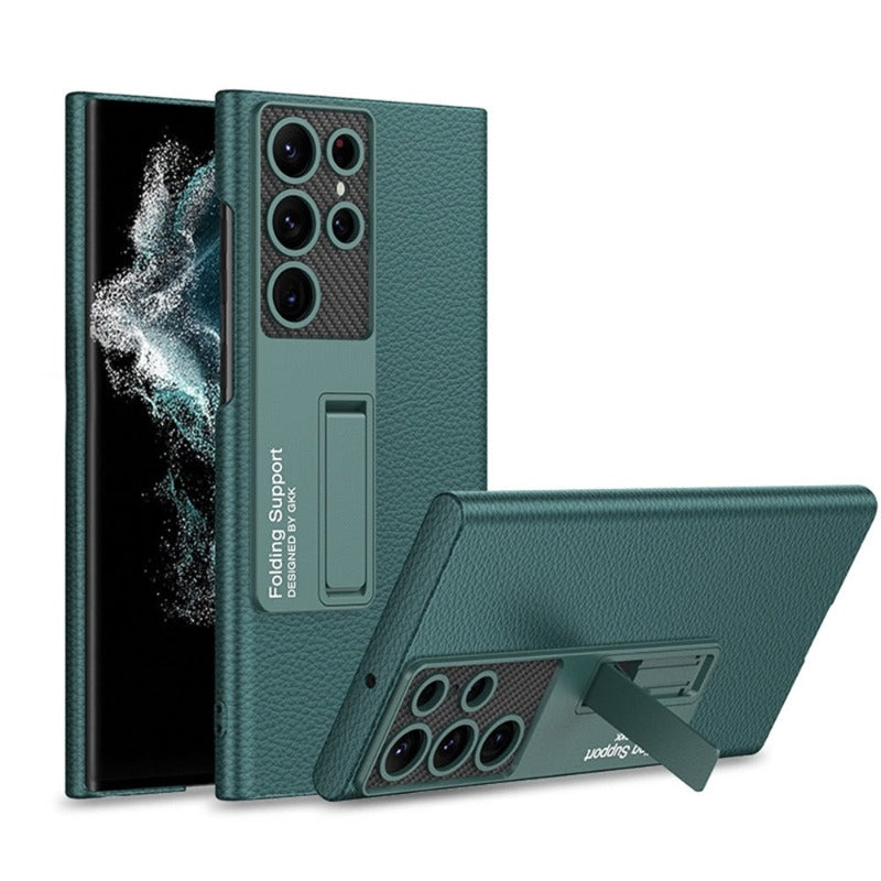 Hjemix | Luksuriøs, ultra-tynn lærtelefonveske, sjokksikker, for Samsung Galaxy 23